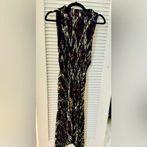 Anthropologie Olivaceous Sheer Crepe Dress